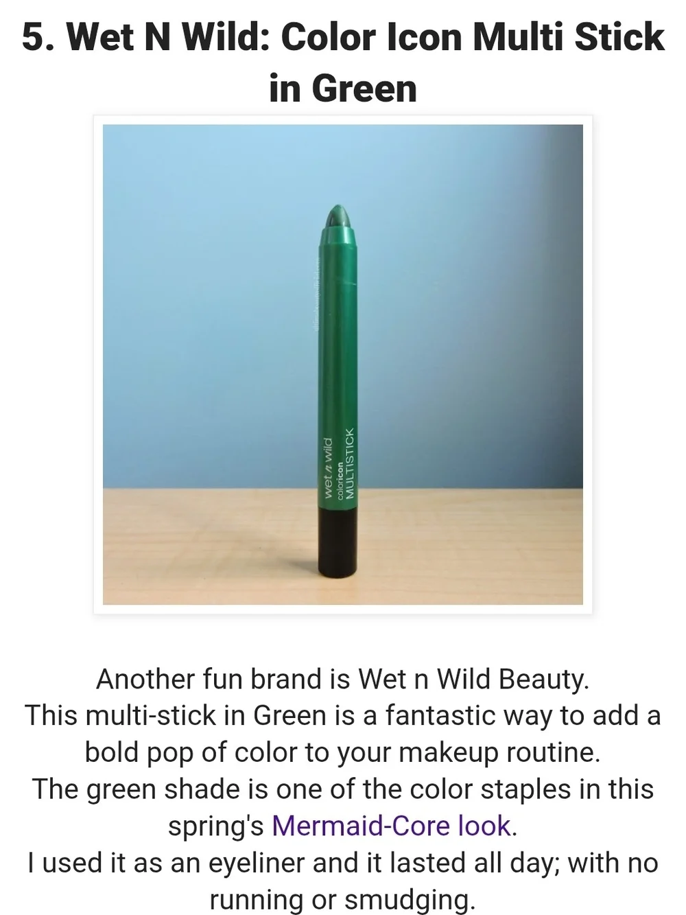 💕 $1 Bundled Wet n Wild Color Icon Multistick — Vibrant Green
